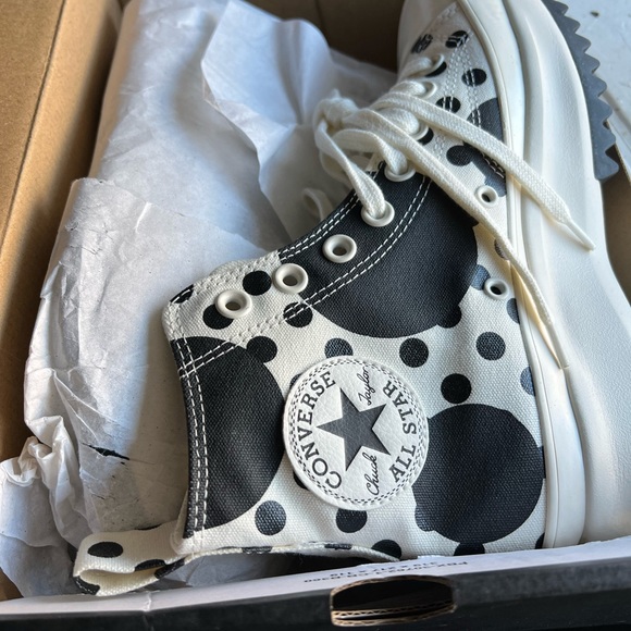 Brand New Unisex Converse Run Star Hike Hi - Polka Dot - Picture 3 of 4